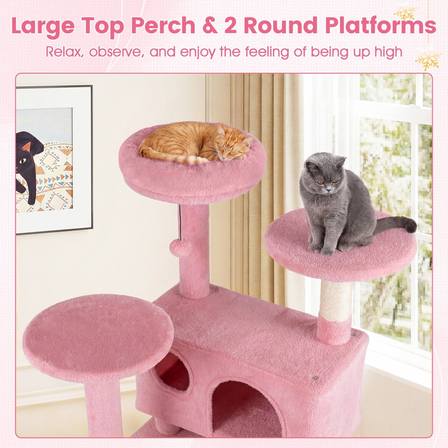 52 Inch Tall Cat Tree Tower for Indoor Cats