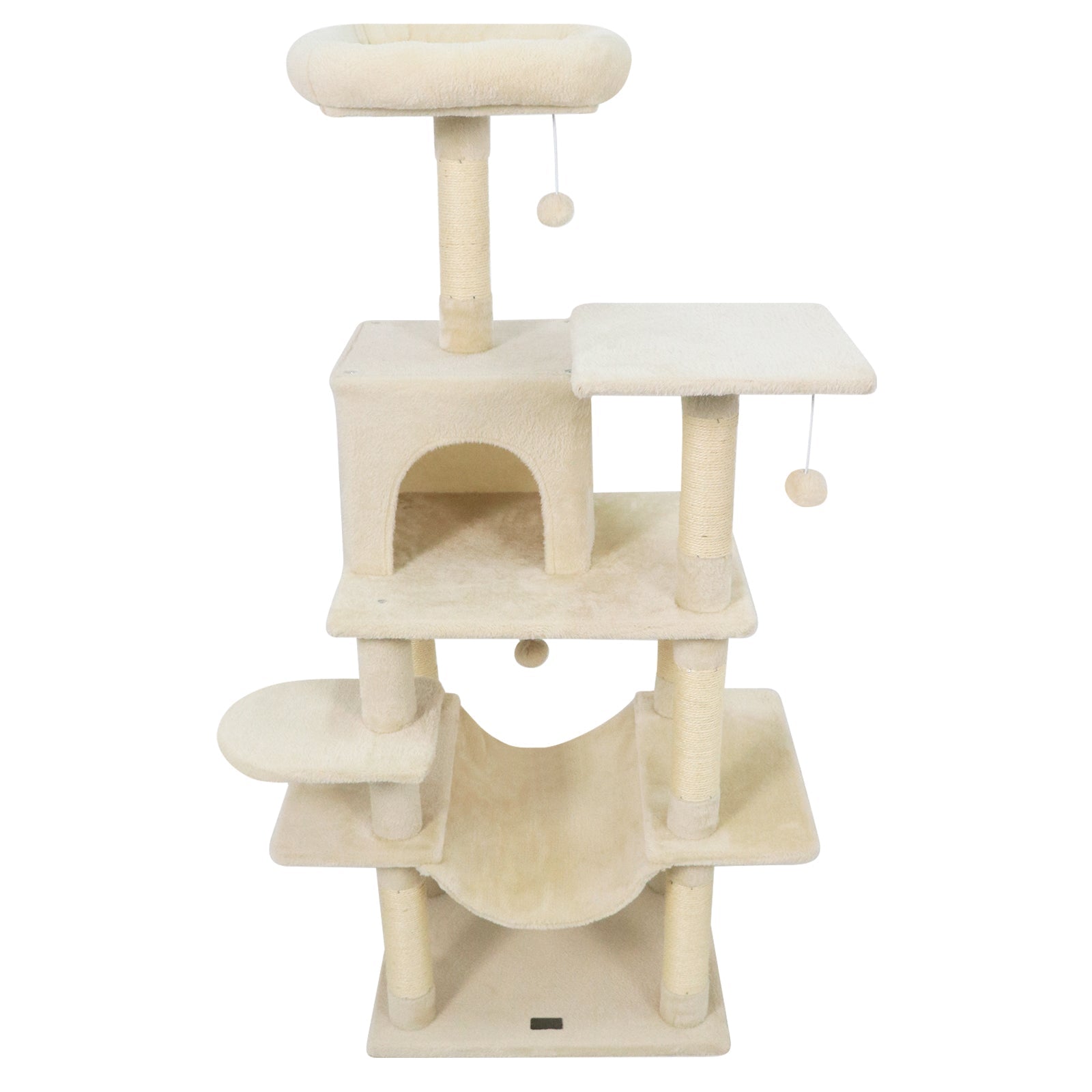 Multi-Level Cat Tree Soft Plush Cat Tower with Padded Top Perch