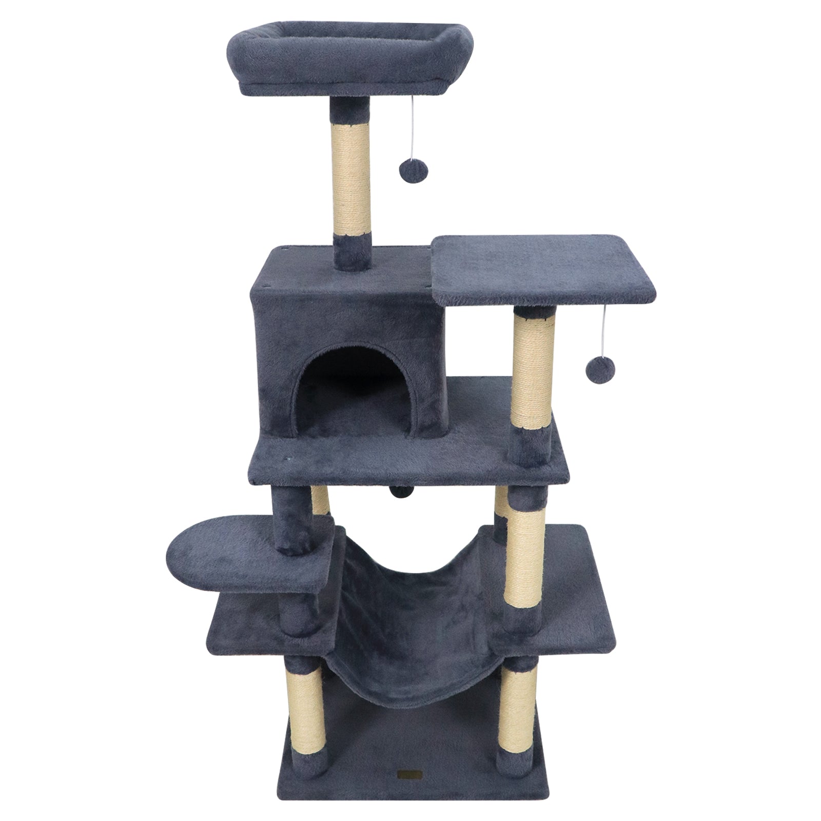 Multi-Level Cat Tree Soft Plush Cat Tower with Padded Top Perch