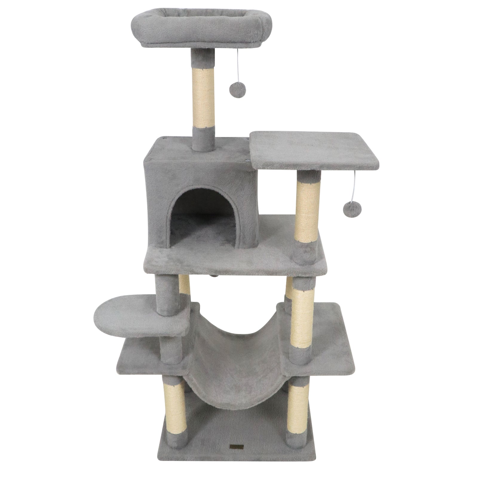 Multi-Level Cat Tree Soft Plush Cat Tower with Padded Top Perch