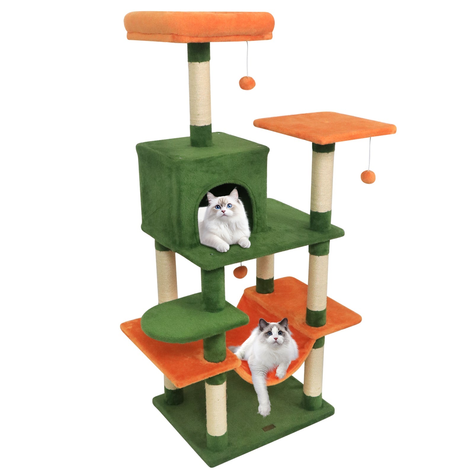 Multi-Level Cat Tree Soft Plush Cat Tower with Padded Top Perch