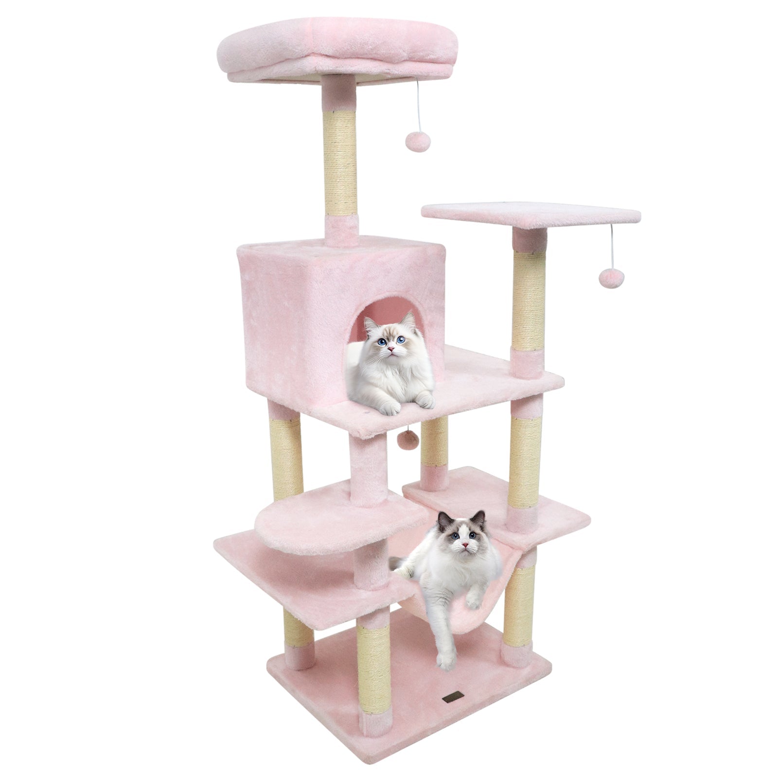 Multi-Level Cat Tree Soft Plush Cat Tower with Padded Top Perch