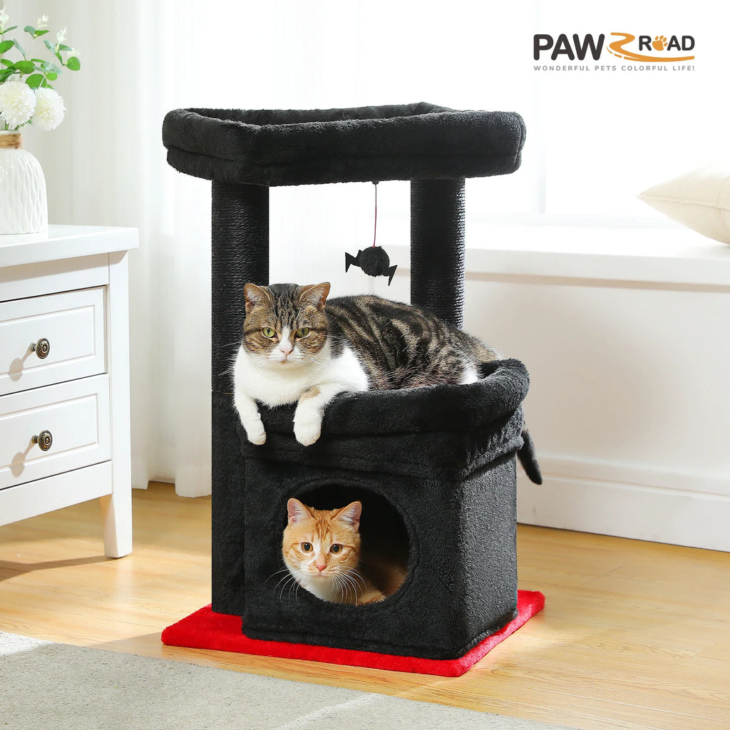 PEQULTI Cat Tree Tower with Condo and Sisal Scratching Posts