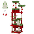 Large Cat Tree Tower - 72" Multi-Level with Condo Grey