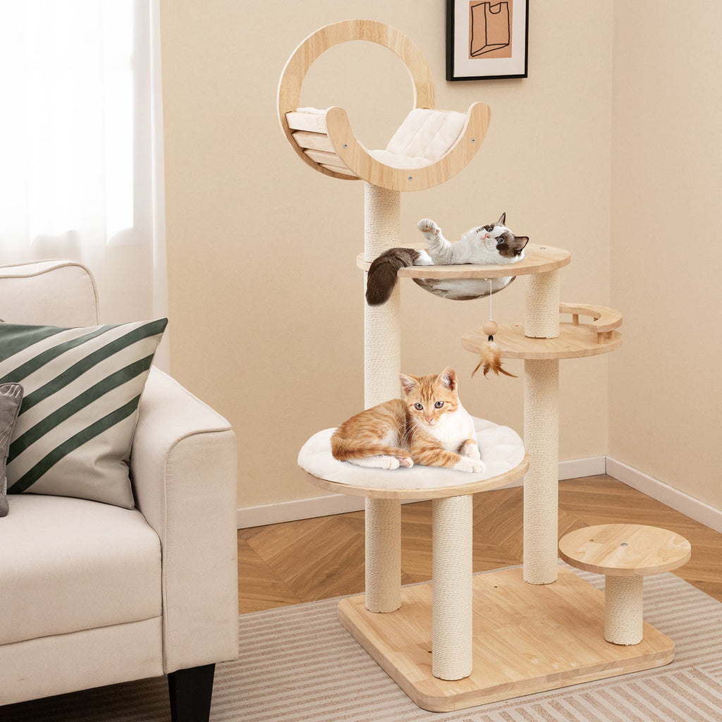 Medium Cat Tree with Space Capsule Nest for Indoor Cats
